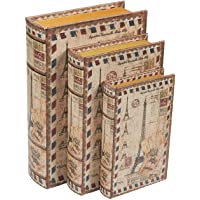 Juego de 3 cajas en forma de libro - Caja decorativa en forma de libro para almacenamiento de dinero- joyas- diseño de…